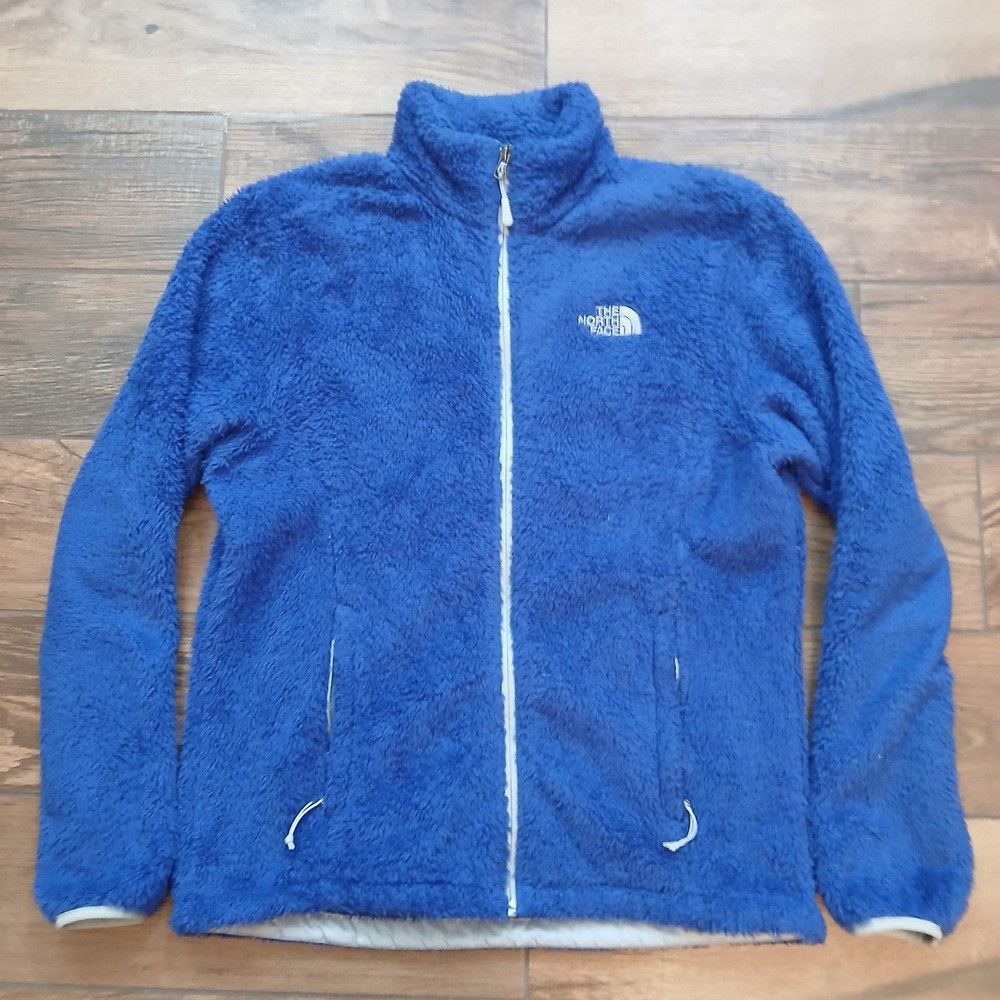 The North Face Osito Fleece Jacket Womens Large Blue Full Zip Outdoors Hiking